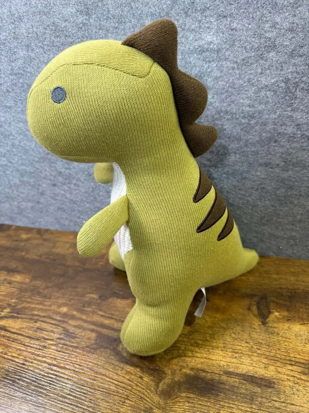 Knit Green Dinosaur T-Rex Plush Toy